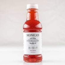 Load image into Gallery viewer, Monica’s Cold Brew All Organic Tea - Energizing - Berry Hibiscus - 16 oz Bottles (Pack of 6) - 50mg Caffeine, Healthy Energy Drink to Support Your Active Lifestyle, Made with Organic, Vegan, Kosher and Non-GMO Ingredients