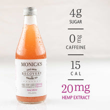 Load image into Gallery viewer, Monica’s Cold Brew All Organic Tea - Recovery - Berry Hibiscus - 12oz Bottles (Pack of 6) - Caffeine-Free, Healthy Energy Drink to Support Your Active Lifestyle, Made With Organic, Vegan, Kosher and Non-GMO Ingredients