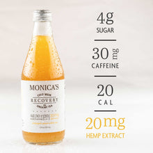 Load image into Gallery viewer, Monica’s Cold Brew All Organic Tea - Recovery - Pineapple Guava White Tea - 12oz Bottles (Pack of 6) - 30mg Caffeine, Healthy Energy Drink to Support Your Active Lifestyle, Made with Organic, Vegan, Kosher and Non-GMO Ingredients